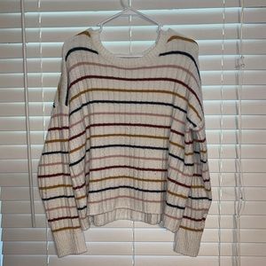 SO sweater (belk) size L multicolored striped.